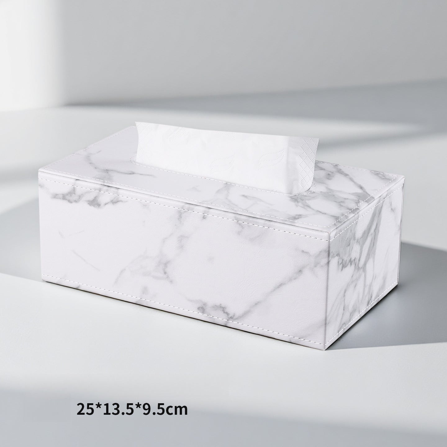 Leather Tissue Box Cover - Detail View 6