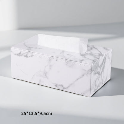 Leather Tissue Box Cover - Detail View 6
