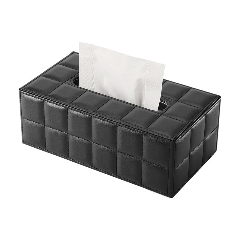 Leather Tissue Box Cover - Detail View 3