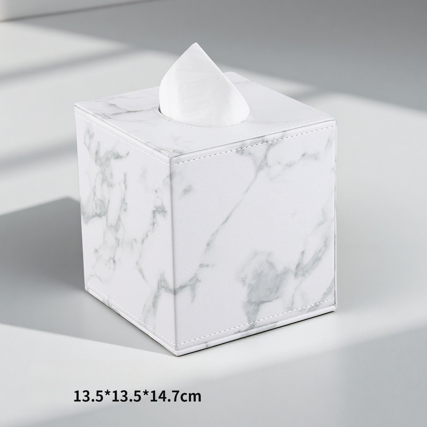 Leather Tissue Box Cover - Detail View 8