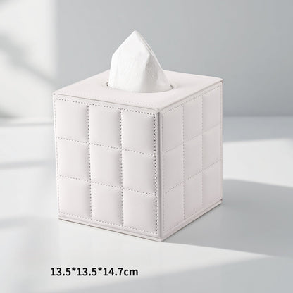 Leather Tissue Box Cover - Detail View 7