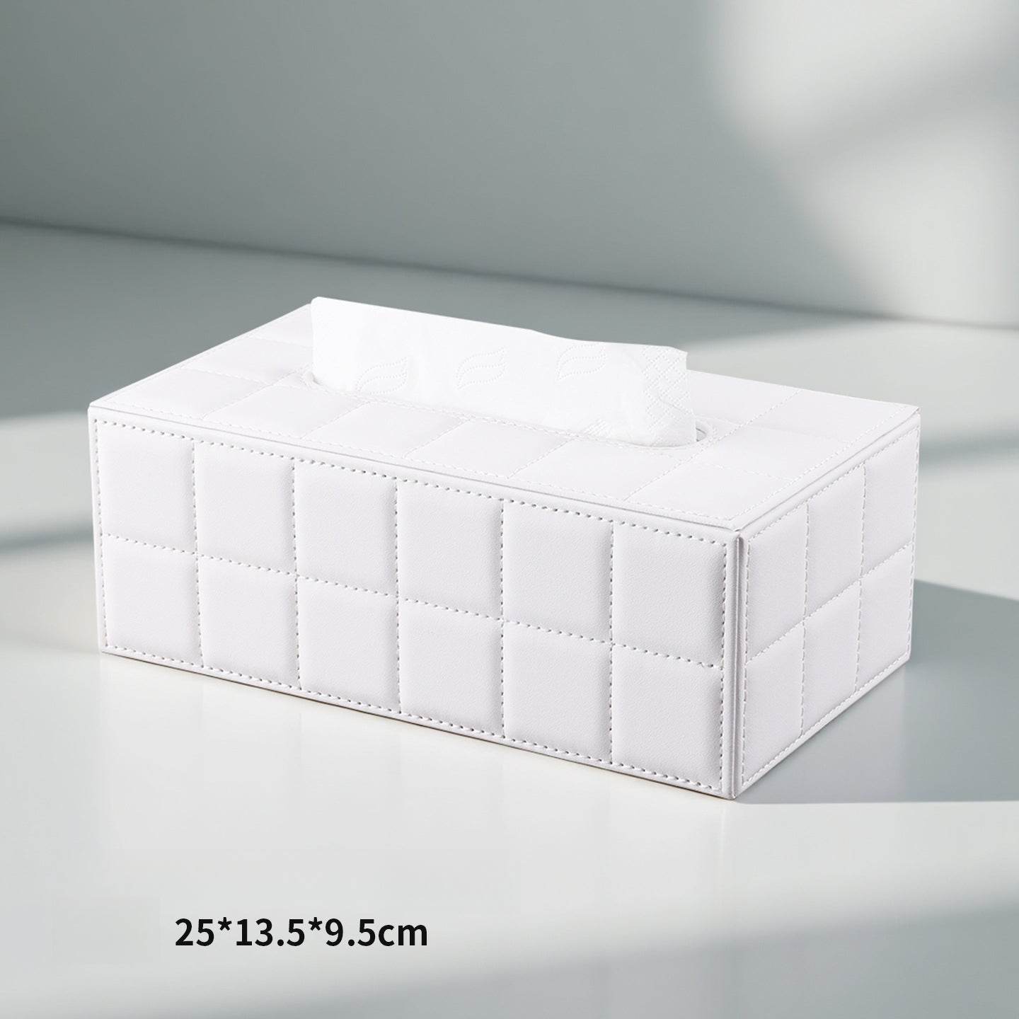 Leather Tissue Box Cover - Detail View 5