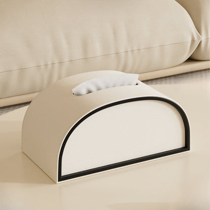 Semicircle Leather Tissue Box Cover - Detail View 11